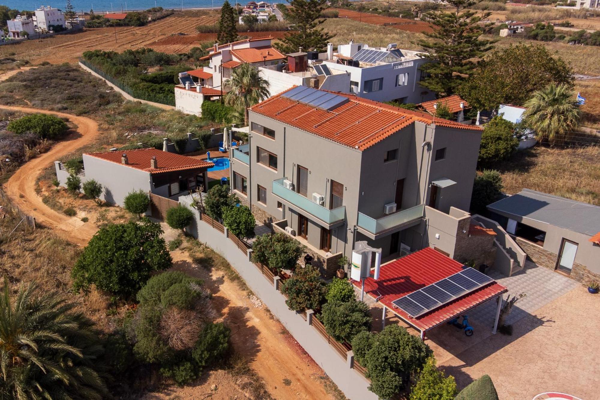 A Cozy Eco Villa By The Sea Gouves Exterior photo