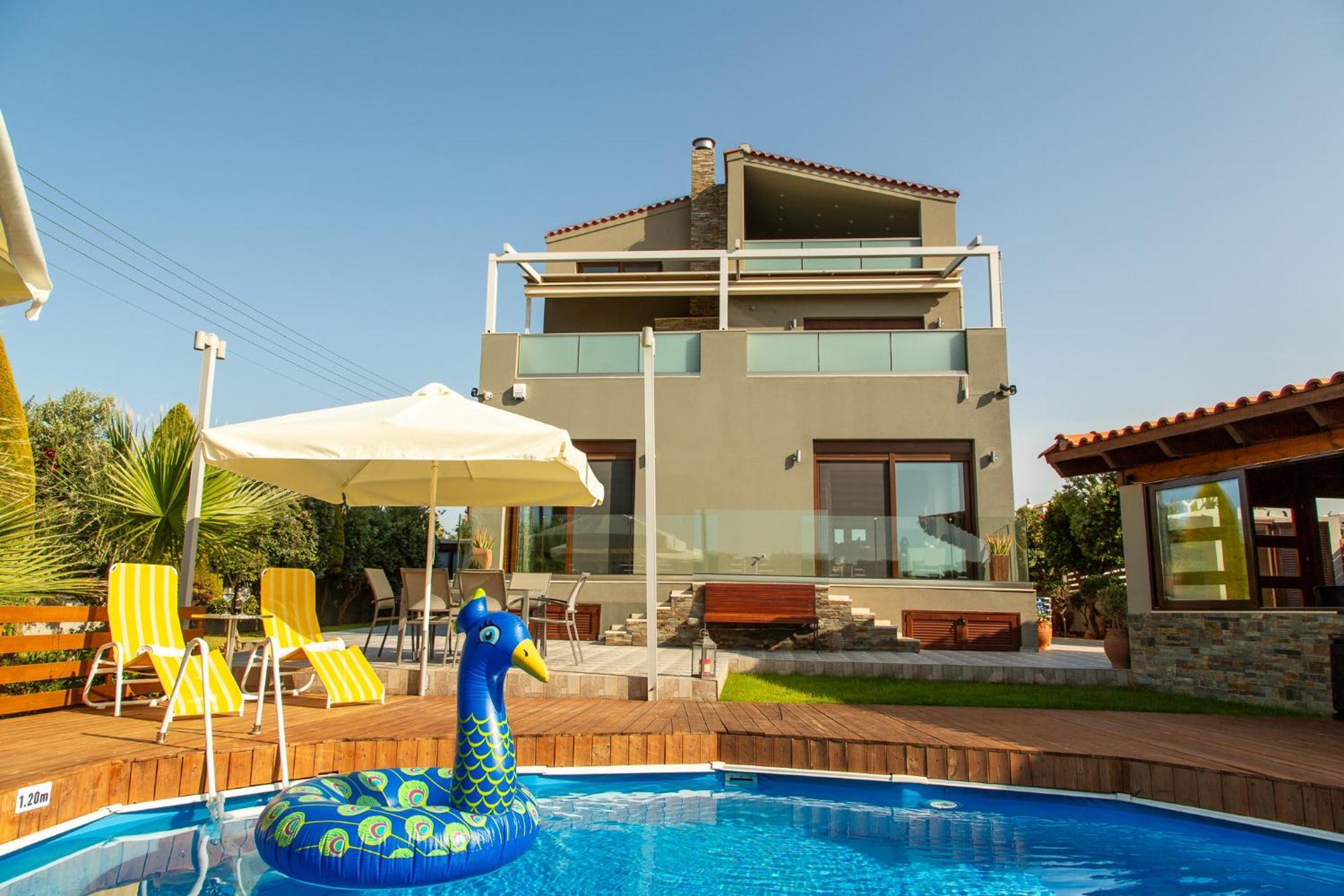 A Cozy Eco Villa By The Sea Gouves Exterior photo